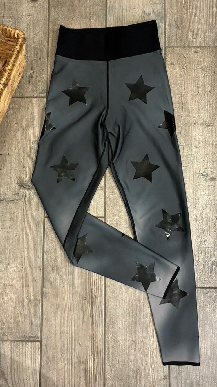 Ultracor Hypercolor Knockout Ultra High Rise Star Leggings Gray & Patent Nero XS